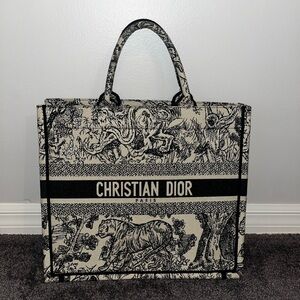 CD Black and Cream Tote Bag